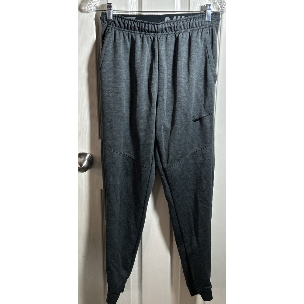 Men's Nike Dri-FIT Knit‎ Pants DD1687 010 Size S Gray/Black